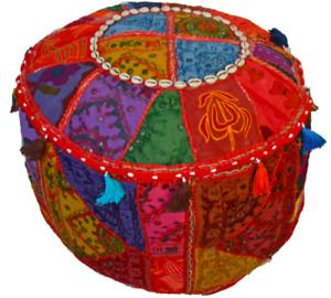 Bean Bag Cover FootStall Pouffe Recycled Fabric Indian FairTrade Large Handmade