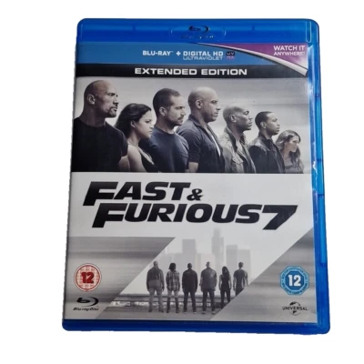 Fast & Furious 7 (Blu-ray, 2014) Cert 12 Region B Universal Pictures 8303513 - Image 1 of 4