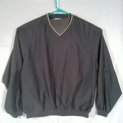 Grand Slam Men's Large Black Golf Windbreaker Jacket Removable Zip Off Sleeves - Image 1 of 4