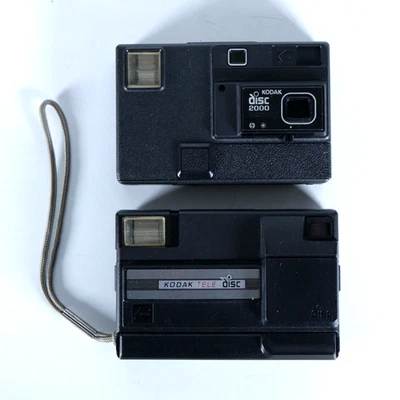Vintage Kodak Disc Camera Lot of 2 - Teledisc, Disc 2000 - Untested - Image 1 of 3