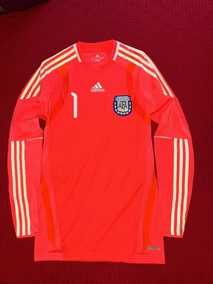 Camiseta deportiva de portero Adidas Argentina 2010 preparada para el partido - Techfit  Foto 1 de 4
