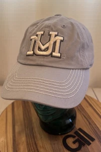 UNIVERSITY OF MONTANA GRIZ HAT, GRAY STRAPBACK, EMBROIDERED LETTERS. VGC. G11 - Picture 1 of 3