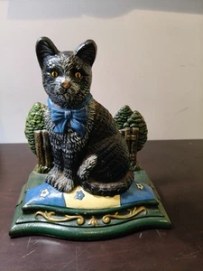Wright Studios Vintage Cast Iron Black Cat - Picture 1 of 4