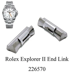 Eslabón de extremo de acero inoxidable 904L de 22 mm para Rolex Explorer II 226570 - Imagen 1 de 2