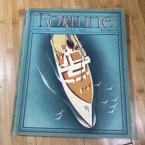 July 1937 Magazine "Fortune" w/ Cover by Joseph Binder  * - Foto 1 di 8