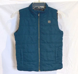 CALVIN KLEIN JEANS size 7 Puffer Vest Dark Teal 2-Pocket Sleeveless Jacket - Picture 1 of 13