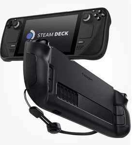 Spigen Rugged Armor Case - Steam Deck LCD 2022 / OLED 2023 Matt Black ACS03730 - Bild 1 von 4