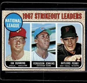 NL 1967 Strikeout Leaders (Bunning /Jenkins / Perry) Baseball Topps #11 - Picture 1 of 2