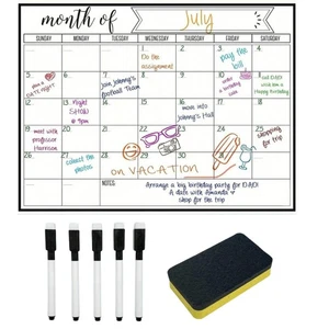 Magnetic Fridge Whiteboard, Dry Erase Magnet Memo Board Kitchen Notice Planner - Picture 1 of 8