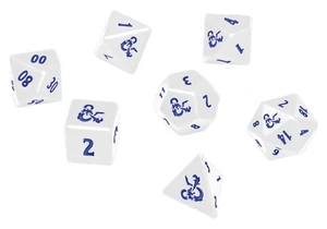 Dados Ultra PRO Heavy Metal D&D: juego completo azul y blanco - Imagen 1 de 1