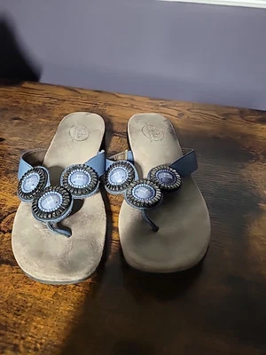 Синие сандалии Life Stride Estella женские размер 12 шлепанцы медальон комфортные туфли - Изображение 1 из 4