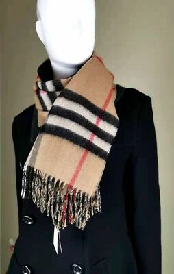 Bufanda de cachemir Burberry clásica a cuadros/gris de doble cara nueva con etiquetas, Escocia Foto 1 de 4
