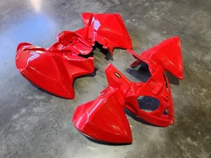 POLARIS OUTLAW 06-08 FIGHTING RED PLASTIC FRONT AND REAR FENDER SET - Picture 1 of 6
