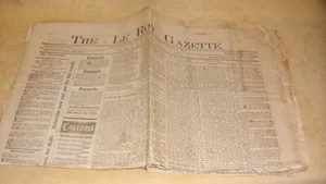 Lote de 5 periódicos Le Roy NY Gazette y 1 Le Roy Times 1876 - 1884 - Imagen 1 de 9