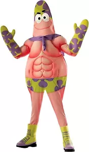 Patrick Muscle Chest Child Costume SpongeBob Halloween Cartoon Movie Boys Medium - Picture 1 of 2