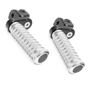 Silver 1 inch Extended Rider Foot Pegs POLE For Tuono 1000 / R 05-07 08 09 10 - Picture 1 of 8