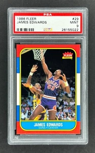 1986-87 Fleer #29 James Edwards (Phoenix Suns) PSA 9 MINT HIGH GRADE! - Picture 1 of 2
