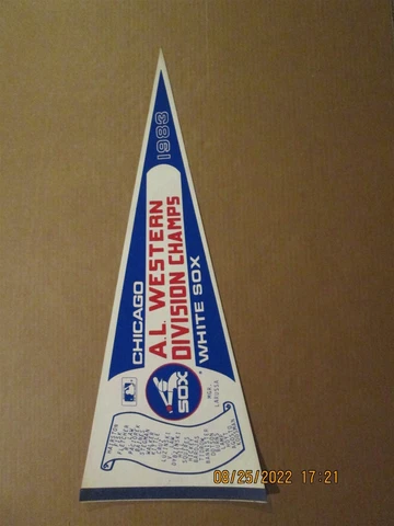 MLB Chicago White Sox Vintage 1983 Western Division Champs Roster Pennant Cover