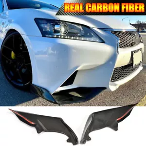 For Lexus GS GS350 F Sport 2013-2015 REAL CARBON Front Bumper Lip Spiltter Flaps - Foto 1 di 14