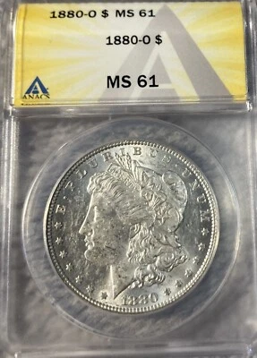 1880-O ANACS MS61 Morgan Silver Dollar - Image 1 of 2