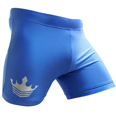 MEISTER VALE TUDO CROWN FIGHT SHORTS - BLUE Compression MMA BJJ Muay Thai Boxing - Image 1 of 3