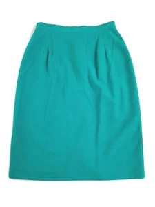 Vntg ISAAC HAZAN Skirt Women Sz 8 Green Knee Length Pencil/Straight Made In USA - Picture 1 of 6