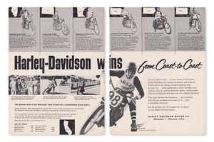 1956 Harley Davidson Motorcycle Ad 1/3/2025e - Picture 1 of 1