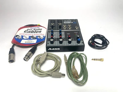 Alesis MULTIMIX 4 USB  4 Channel Compact Mixer  Cables No Power Cable Untested - Image 1 of 4