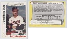 1990 Best Birmingham Barons All Decade Tony Menendez #24