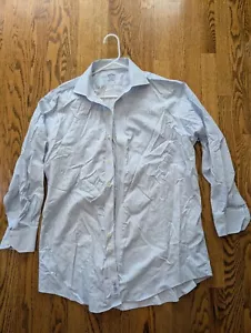 Brooks Brothers Dress Shirt 1818 ButtonUp Mens Cuff Sleeve 16.5-32 - Picture 1 of 4