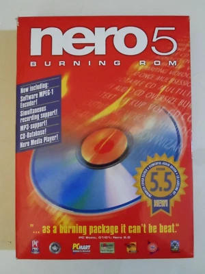 Software de grabación de CD/DVD Nero 5 versión 5.5 - (PC, 2001) COMPLETO Foto 1 de 4