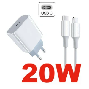 20W USB C PD Fast Charger Cable With iPhone 12/12 Pro/12 Mini/11 FR - Picture 1 of 6