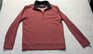 Vineyard Vines Performance 1/4-Reißverschluss Herren kleiner Waffelwal Golfpullover rot - Bild 1 von 5