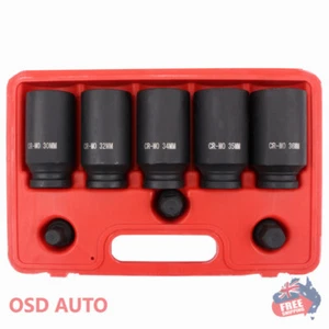 8 Pcs 1/2" Drive Shaft Hub Nut Bolt Deep Impact Socket Set 12 Point Hex - Picture 1 of 3