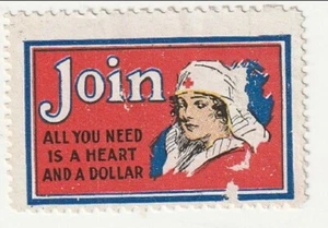 U.S.A.  - Red Cross, Join label 1918 - Picture 1 of 1