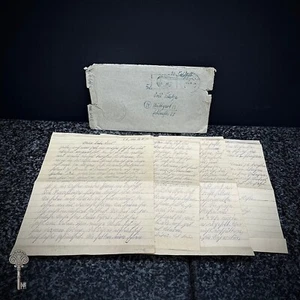 WWII GERMAN FELDPOST LETTER & ENVELOPE 1943 HISTORIC DOCUMENT EPHEMERA LOT - Picture 1 of 3