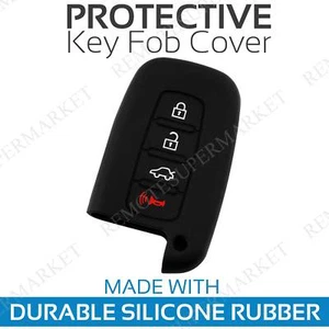 Key Fob Cover for 2011-2015 Hyundai Azera Remote Case Rubber Skin Jacket - Picture 1 of 1
