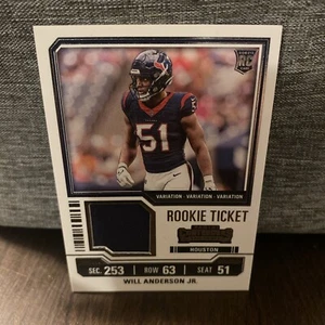 2023 Panini Contenders #TS37 Will Anderson Jr. Rookie Ticket Swatches 💥  - Bild 1 von 2