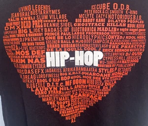 HIP HOP Love Heart T-Shirt 3XL Black DMX Wu Tang Clan BDP Scarface Jay Z - Picture 1 of 18