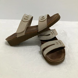 Naot Ainsley Sandals Women 37 (US 6) Rhinestone Strappy Wedge Slides Slip Ons - Picture 1 of 16