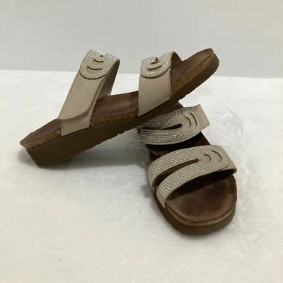 Naot Ainsley Sandals Women 37 (US 6) Rhinestone Strappy Wedge Slides Slip Ons - Image 1 of 4