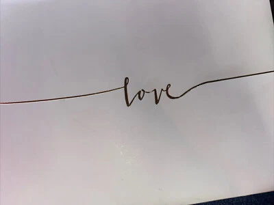 Libro de invitados de boda blanco amor en letras doradas 24 x 18,5 cm 22 páginas—¡nuevo! Foto 1 de 2