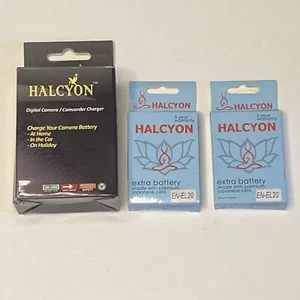 Halcyon Digital Camera /Camcorder Charger HC-NK-EL20 And 2 Batteries EN-EL20 NIP - Picture 1 of 13