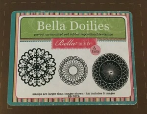Unity Stamp Company Bella Doilies Red Rubber Repositionable Stamps Unmounted New - Picture 1 of 6