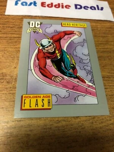 IMPEL MARKETING 1991 DC COMIC BOOKS GOLDEN AGE THE FLASH CARD 4 HERO HERITAGE  - Picture 1 of 2