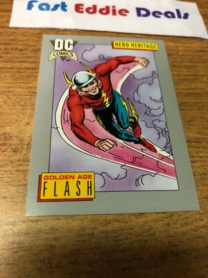 IMPEL MARKETING 1991 DC COMIC BOOKS GOLDEN AGE THE FLASH CARD 4 HERO HERITAGE  - Image 1 of 2