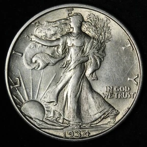 1934-D Walking Liberty Silver Half Dollar UNC *UNCIRCULATED* MS E352 ABJ - Picture 1 of 2