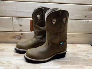 Twisted X Men's SZ 10.5 Brown Distressed Saddle Logger Composite Toe MLGCW01 - Picture 1 of 14
