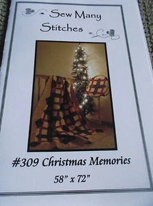 NÄHEN SIE VIELE STICHE QUILTMUSTER WEIHNACHTEN ERINNERUNGEN 58" X 72"  - Bild 1 von 2