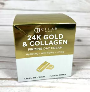 CB Clear Beauty Firming Day Cream 24K Gold & Collagen Anti-Aging Lifting 1.69oz - Picture 1 of 5
